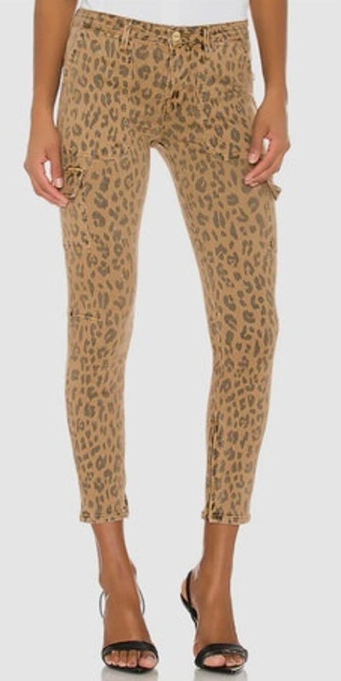 FRAME Cheetah Cargo Skinny Jean Size 27